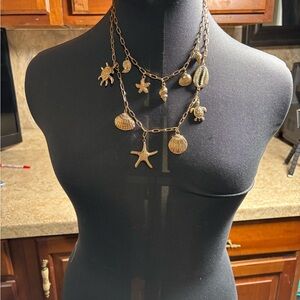 Gold Seashell Charm Necklace